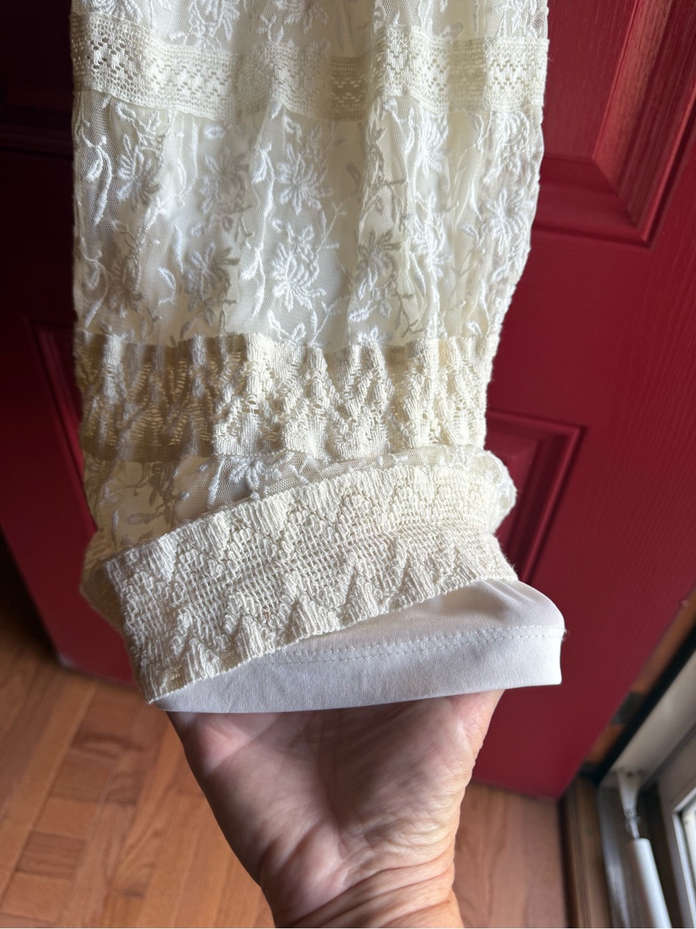 American Eagle Outfitters Cream Lace Halter Mini Dress-Size 4 - Picture 6 of 10